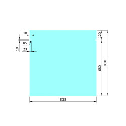 Transparentné ESG/VSG sklo medzi stĺpky 900 mm Transparentné ESG/VSG sklo medzi stĺpky 900 mm